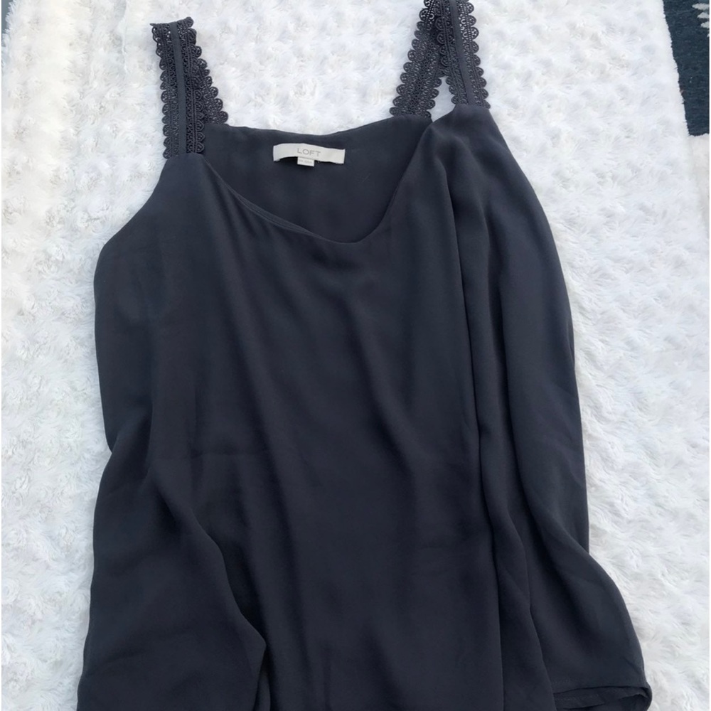 Loft gorgeous Smokey gray tank top XXL